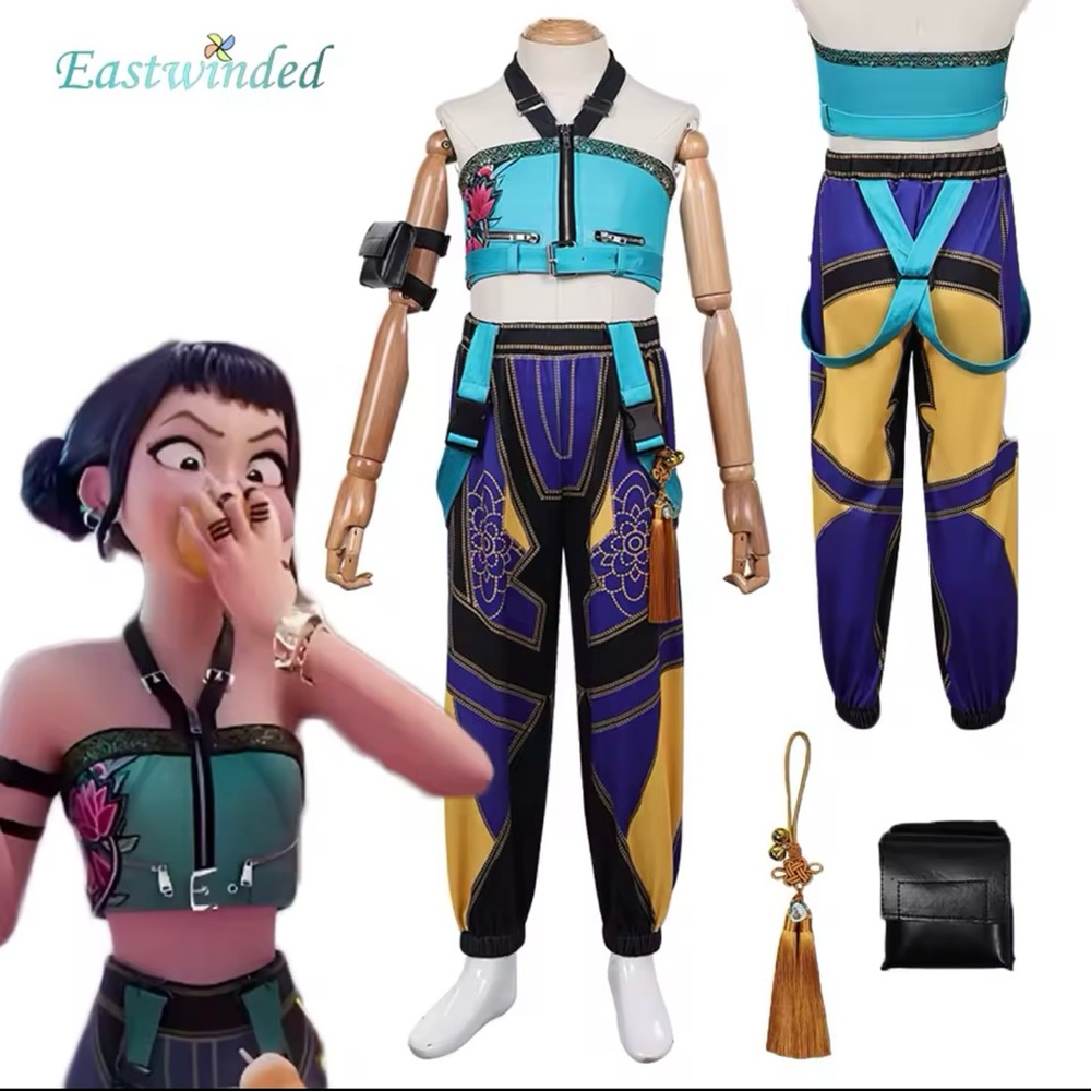 Zoey K-pop demon hunters Cosplay Costume with Accessories